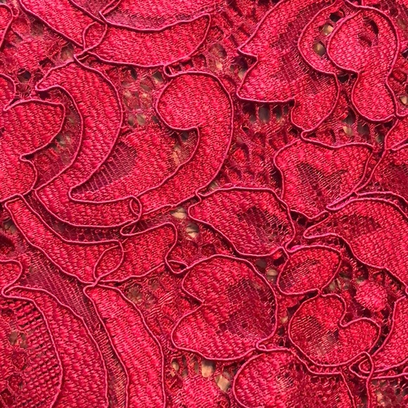 Dark Red Lace Dress - Picture 7 of 7